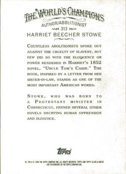 2008 Topps Allen & Ginter #313 Harriet Beecher Stowe Back