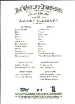 2008 Topps Allen & Ginter #63 Jacoby Ellsbury Back