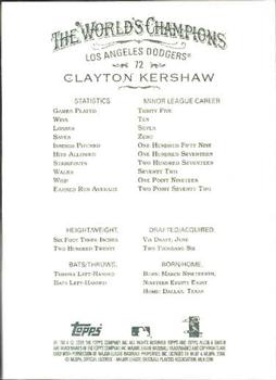 2008 Topps Allen & Ginter #72 Clayton Kershaw Back