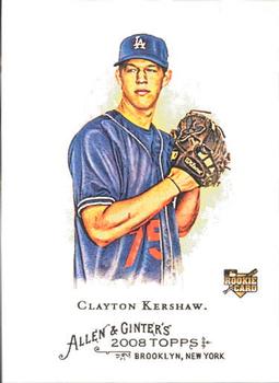 2008 Topps Allen & Ginter #72 Clayton Kershaw Front