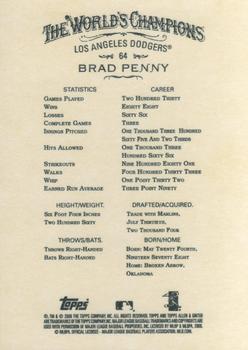 2008 Topps Allen & Ginter #64 Brad Penny Back