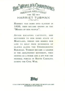 2008 Topps Allen & Ginter #183 Harriet Tubman Back