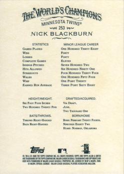 2008 Topps Allen & Ginter #253 Nick Blackburn Back