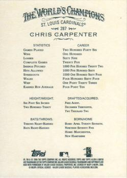 2008 Topps Allen & Ginter #287 Chris Carpenter Back