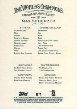 2008 Topps Allen & Ginter #297 Max Scherzer Back