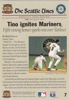 1995 Pacific Seattle Mariners #7 Tino Martinez Back