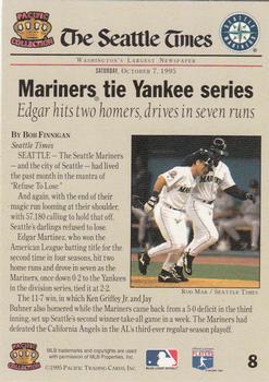 1995 Pacific Seattle Mariners #8 Edgar Martinez Back