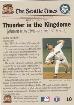 1995 Pacific Seattle Mariners #10 Thunder in the Kingdome Back