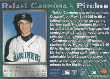 1995 Pacific Seattle Mariners #26 Rafael Carmona Back