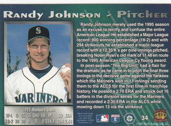1995 Pacific Seattle Mariners #34 Randy Johnson Back