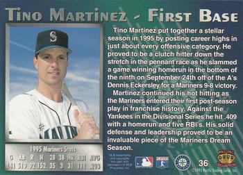 1995 Pacific Seattle Mariners #36 Tino Martinez Back