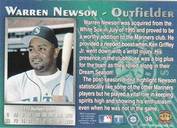 1995 Pacific Seattle Mariners #38 Warren Newson Back