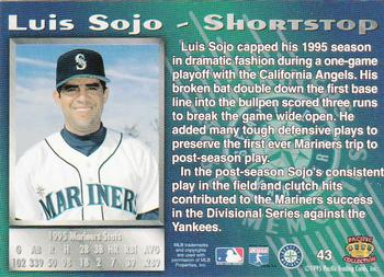 1995 Pacific Seattle Mariners #43 Luis Sojo Back