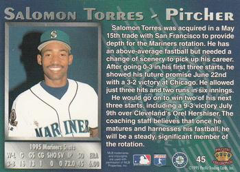 1995 Pacific Seattle Mariners #45 Salomon Torres Back