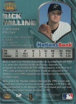 1997 Pacific NationsBank Florida Marlins #12 Rick Helling Back