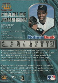 1997 Pacific NationsBank Florida Marlins #15 Charles Johnson Back