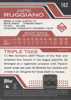 2008 Topps Triple Threads #162 Justin Ruggiano Back