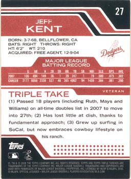 2008 Topps Triple Threads #27 Jeff Kent Back
