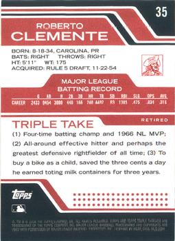 2008 Topps Triple Threads #35 Roberto Clemente Back