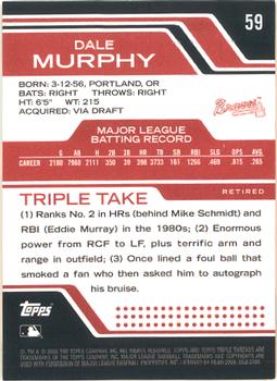 2008 Topps Triple Threads #59 Dale Murphy Back