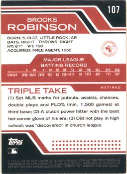 2008 Topps Triple Threads #107 Brooks Robinson Back