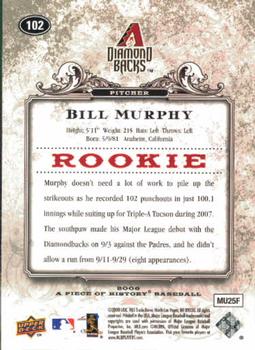 2008 Upper Deck A Piece of History #102 Bill Murphy Back