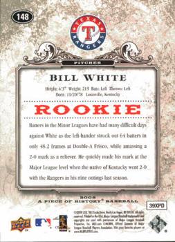 2008 Upper Deck A Piece of History #148 Bill White Back