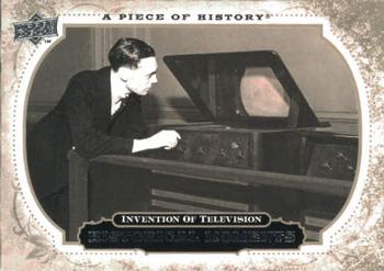 2008 Upper Deck A Piece of History #163 Television Invented Front