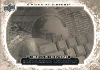 2008 Upper Deck A Piece of History #182 Creation of the Internet Front