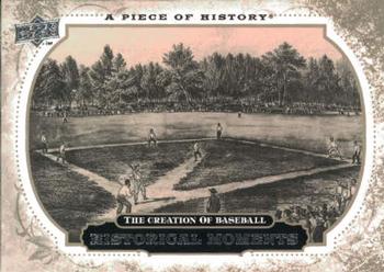 2008 Upper Deck A Piece of History #198 The Creation of Baseball Front