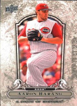 2008 Upper Deck A Piece of History #28 Aaron Harang Front