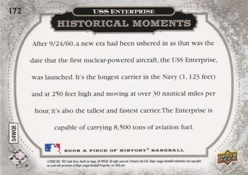 2008 Upper Deck A Piece of History #172 USS Enterprise Back