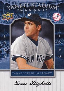 2008 Upper Deck Yankee Stadium Box Set #65 Dave Righetti Front