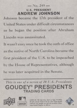 2008 Upper Deck Goudey #249 Andrew Johnson Back