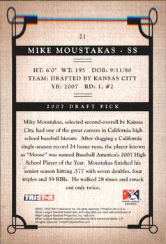2007 TriStar Prospects Plus #21 Mike Moustakas Back