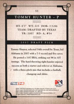 2007 TriStar Prospects Plus #55 Tommy Hunter Back