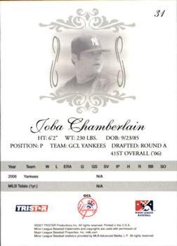 2007 TriStar Elegance #31 Joba Chamberlain Back