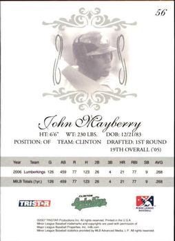 2007 TriStar Elegance #56 John Mayberry Jr. Back