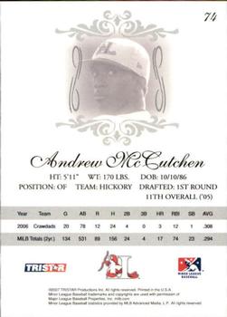 2007 TriStar Elegance #74 Andrew McCutchen Back