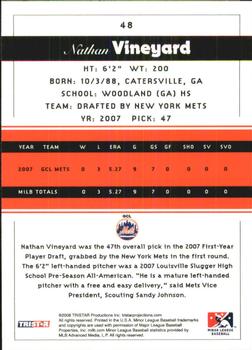 2008 TriStar PROjections #48 Nathan Vineyard Back