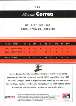 2008 TriStar PROjections #142 Hector Correa Back