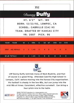 2008 TriStar PROjections #352 Danny Duffy Back