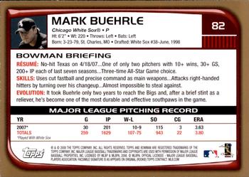 2008 Bowman - Gold #82 Mark Buehrle Back