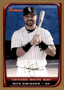 2008 Bowman - Gold #112 Nick Swisher Front