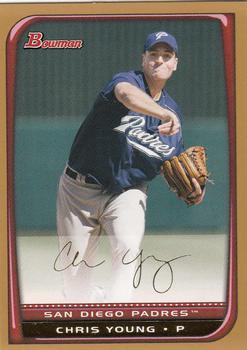 2008 Bowman - Gold #166 Chris Young Front