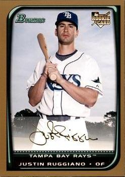 2008 Bowman - Gold #202 Justin Ruggiano Front