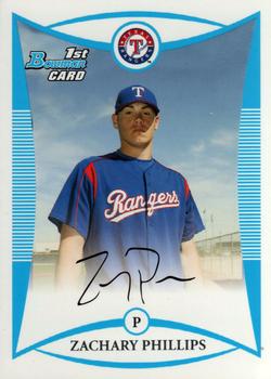 2008 Bowman - Prospects #BP23 Zachary Phillips Front