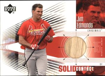 2002 Upper Deck Rookie Debut - Solid Contact #SC-JE Jim Edmonds Front