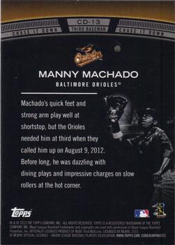 2013 Topps - Chase It Down #CD-13 Manny Machado Back