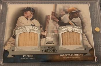 2013 Topps - Chasing History Dual Relics #CHDR-CC Roberto Clemente / Ty Cobb Front